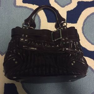 Karen Millen Leather Burgundy Bag